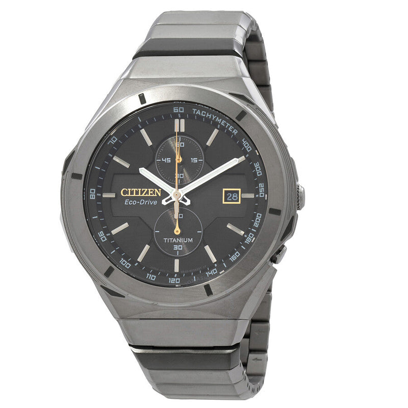 Citizen Super Titanium Armor Chronograph Black Dial Men's Watch CA7058-55E - The Watches Men & Co
