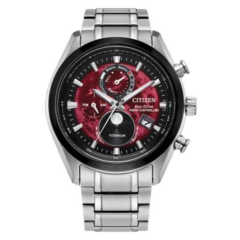 Citizen Tsuki-Yomi A-T Moon Phase Red Dial Men's Watch BY1018-55X - The Watches Men & Co