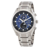 Citizen Tsuki-yomi A-T Eco-Drive Perpetual World Time Blue Dial Men's Watch BY1010-81L - The Watches Men & Co