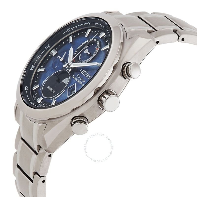 Citizen Tsuki-yomi A-T Eco-Drive Perpetual World Time Blue Dial Men's Watch BY1010-81L - The Watches Men & Co #2