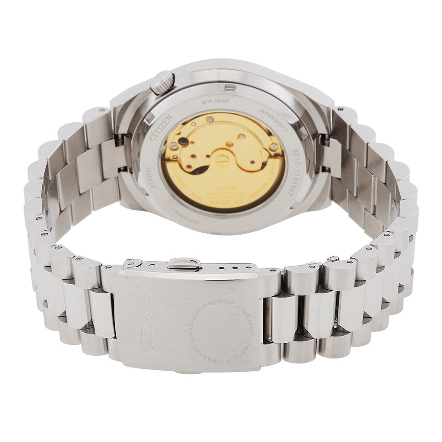 Citizen Tsuyosa Automatic caseback revealing automatic movement and gold-tone rotor