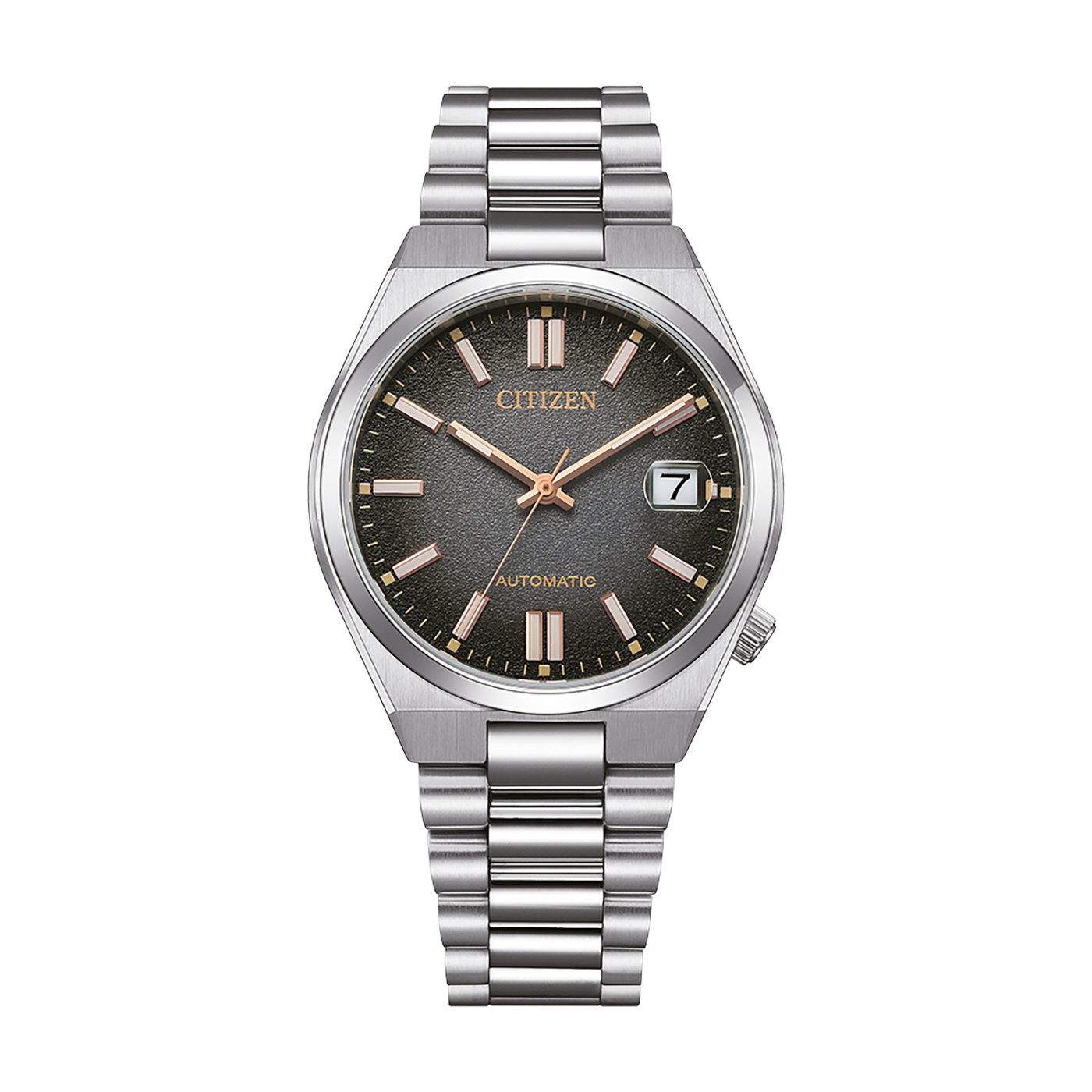 Citizen Tsuyosa automatic watch with black dial, 37mm stainless steel case and bracelet