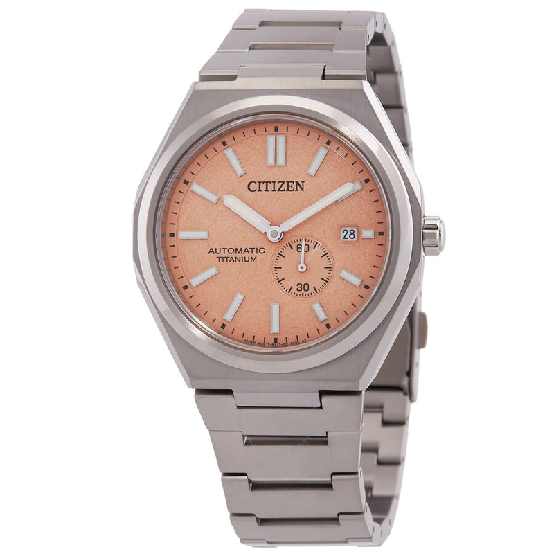 Citizen Zenshin Automatic Salmon Dial Men's Watch NJ0180-80Z - The Watches Men & Co