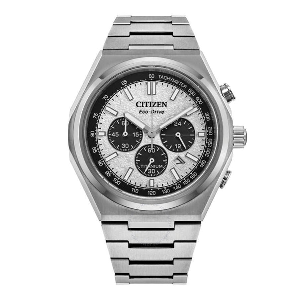 Citizen Zenshin Chrono Chronograph Silver Dial Men's Watch CA4610-85A - The Watches Men & Co