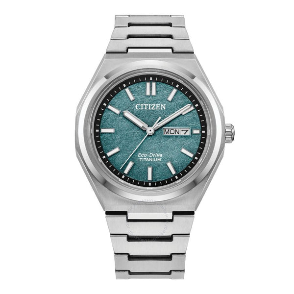 Citizen Zenshin Three-hand Green Dial Men's Watch AW0130-85X - The Watches Men & Co
