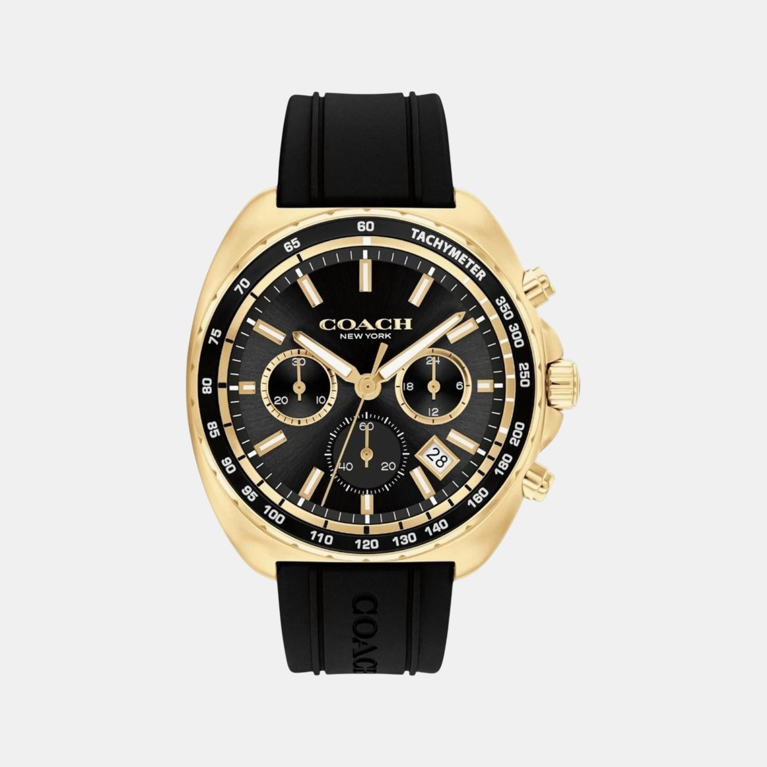 COACH Charter Chronograph men's watch with gold case and black dial