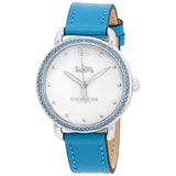 Coach Delancey Crystal White Dial Leather Ladies Watch 14502884 - BigDaddy Watches