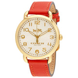 Coach Delancey Ivory Dial Carol Leather Ladies Watch 14502719 - BigDaddy Watches