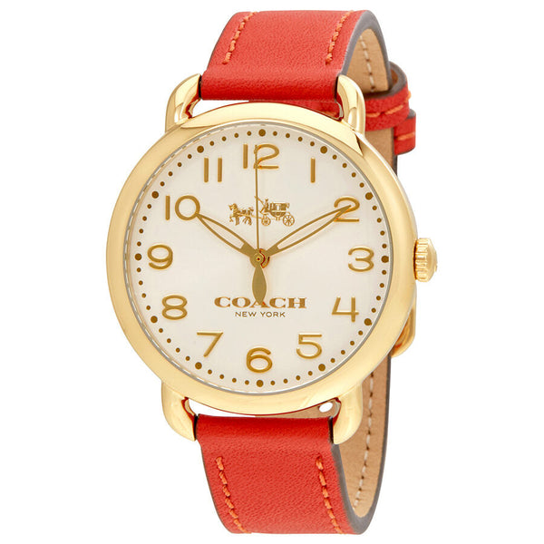 Coach Delancey Ivory Dial Carol Leather Ladies Watch 14502719 - BigDaddy Watches