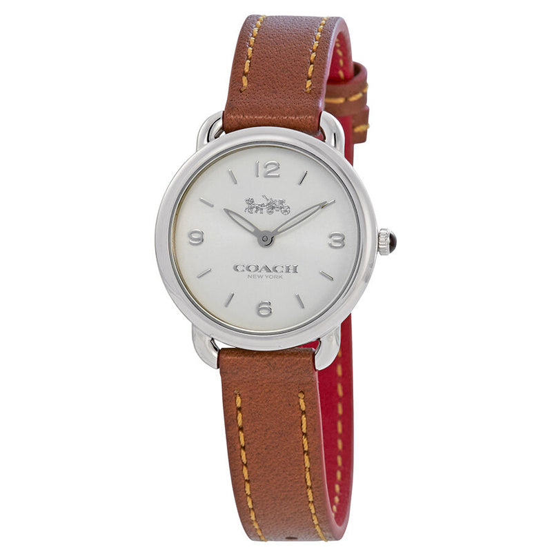 Coach Delancey Slim Cream Dial Brown Leather Ladies Watch 14502789 - BigDaddy Watches