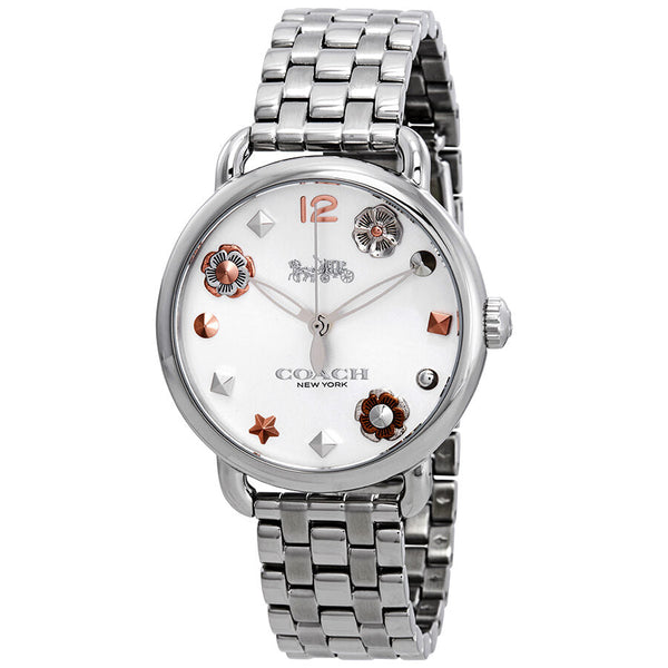 Coach Delancey White Dial Stainless Steel Ladies Watch 14502810 - BigDaddy Watches