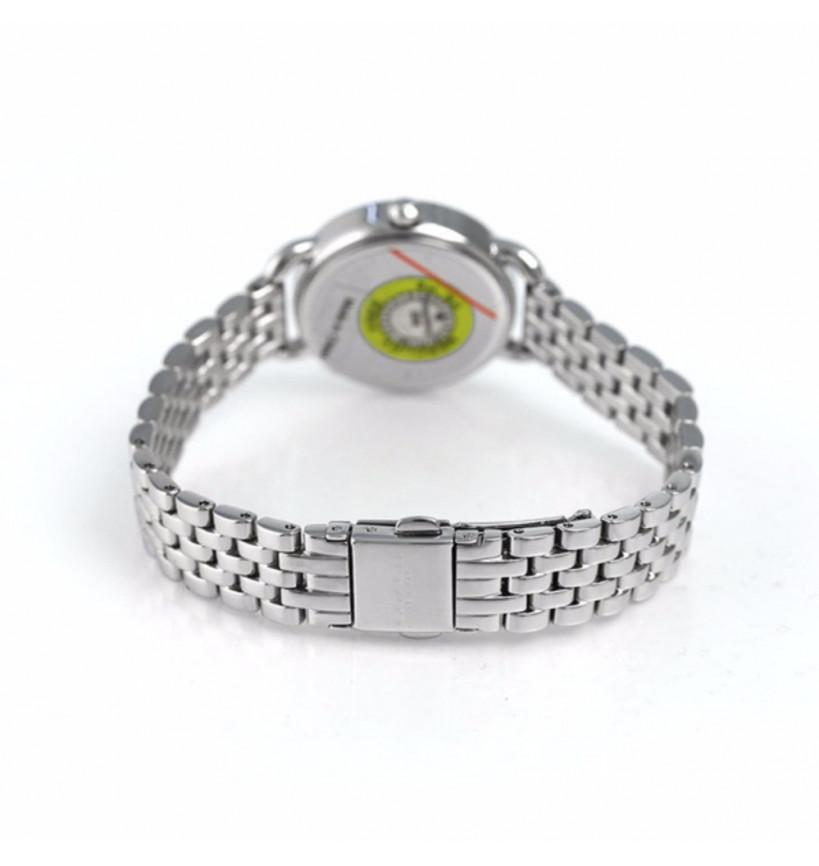 Coach Glitz watch back view showing bracelet and deployment clasp