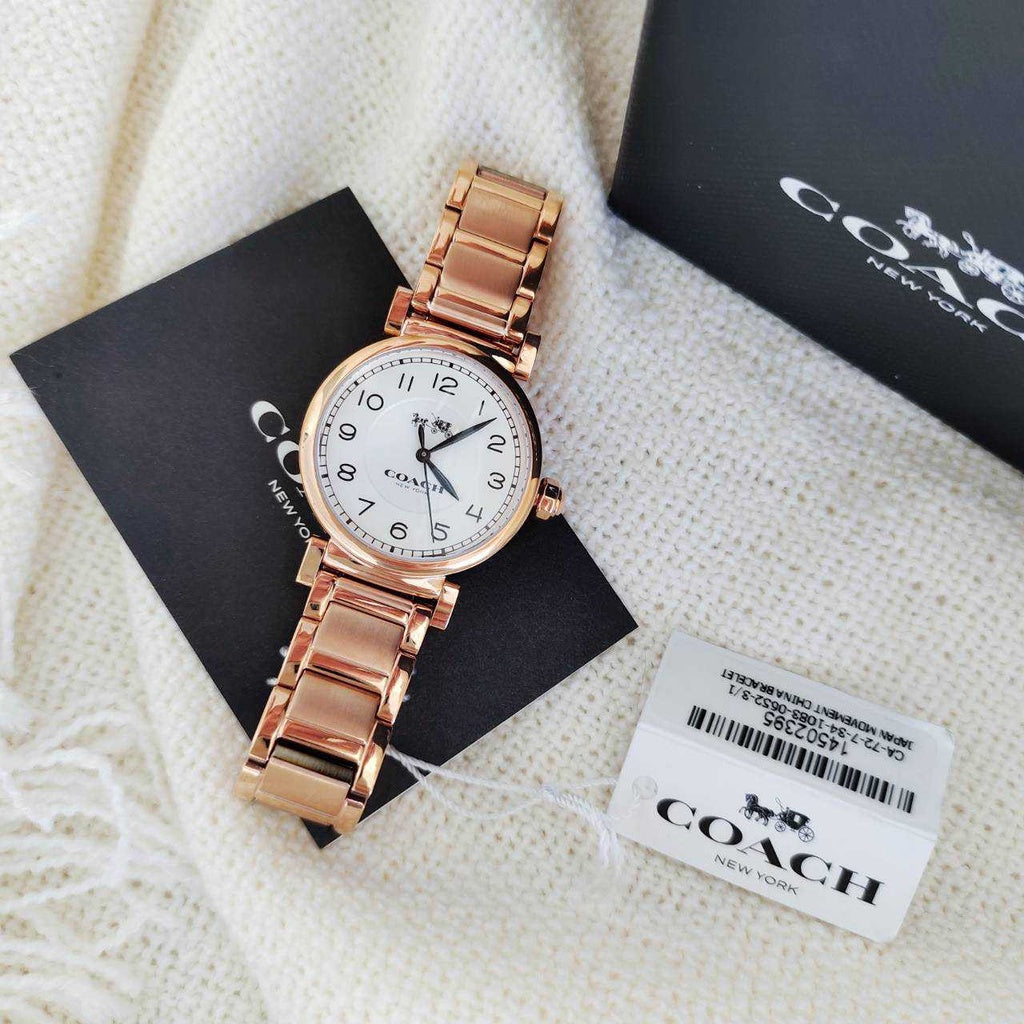 Coach Madison watch with black Coach box and authenticity card