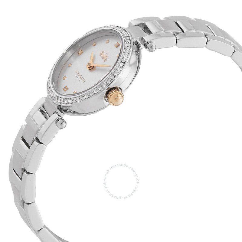 Coach Park Quartz Crystal Silver White Ladies Watch 14000092 - The Watches Men & Co #2