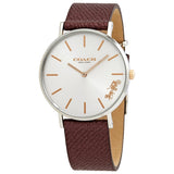 Coach Perry Quartz White Dial Brown Leather Ladies Watch 14503154 - BigDaddy Watches