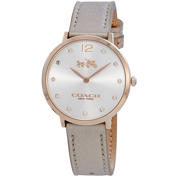 Coach Slim Easton Silver Dial Ladies Leather Watch 14502684 - BigDaddy Watches