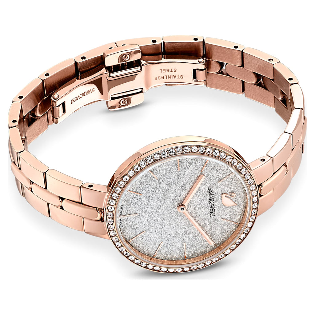 Swarovski Cosmopolitan Crystal Index Silver Dial Rose Gold Tone Women's Watch 5517803