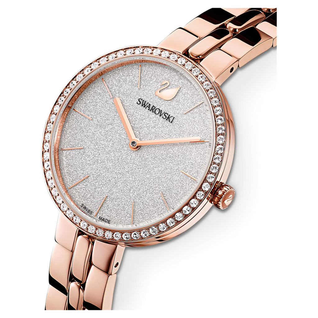 Swarovski Cosmopolitan Crystal Index Silver Dial Rose Gold Tone Women's Watch 5517803