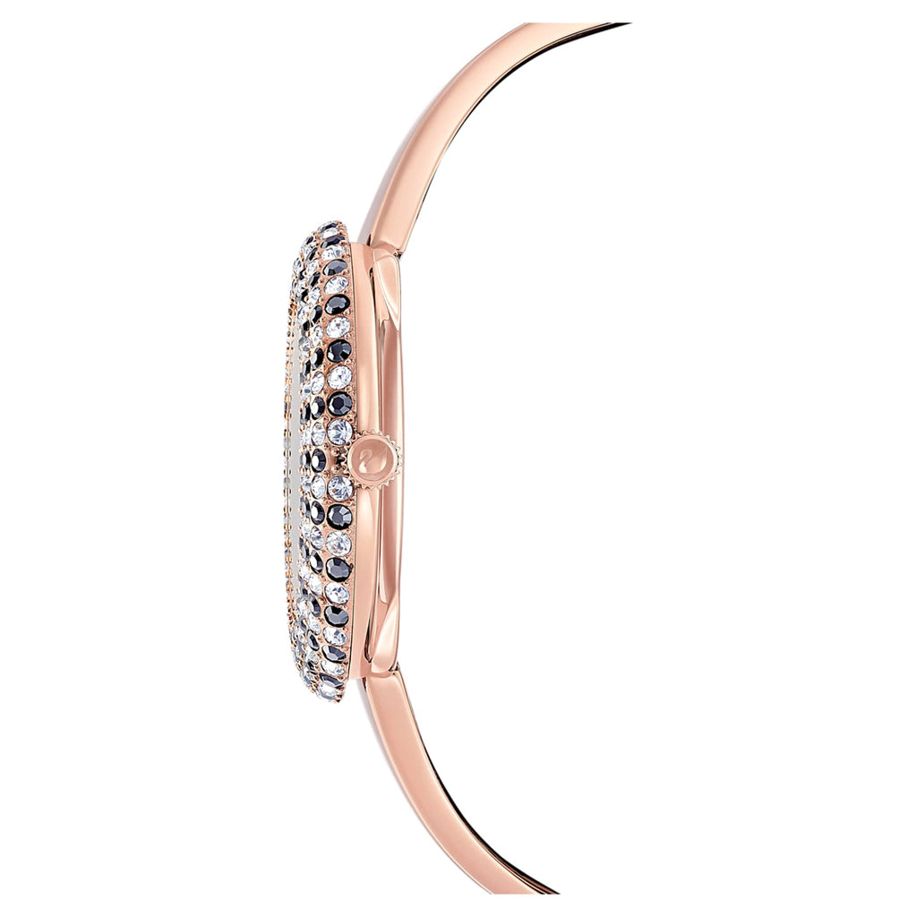 Swarovski Crystal Rose Sparkling Micro-Pave Black Dial Rose Gold Tone Women's Watch 5484050