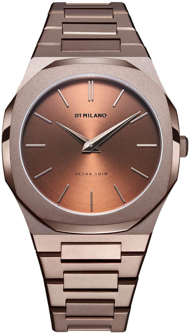D1 Milano UTBJ10 rose gold men's watch with brown dial and matching bracelet