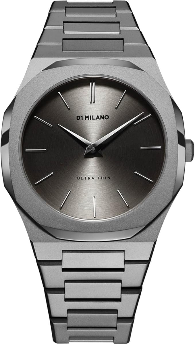 D1 Milano UTBJ22 grey dial analogue men watch with stainless steel bracelet