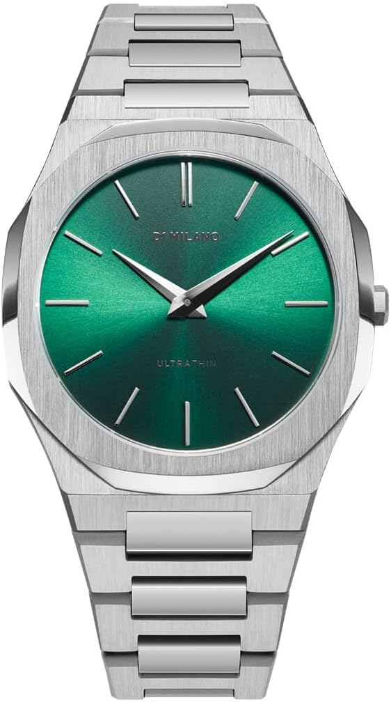 D1 Milano UTBJ37 men's watch with green dial and steel bracelet
