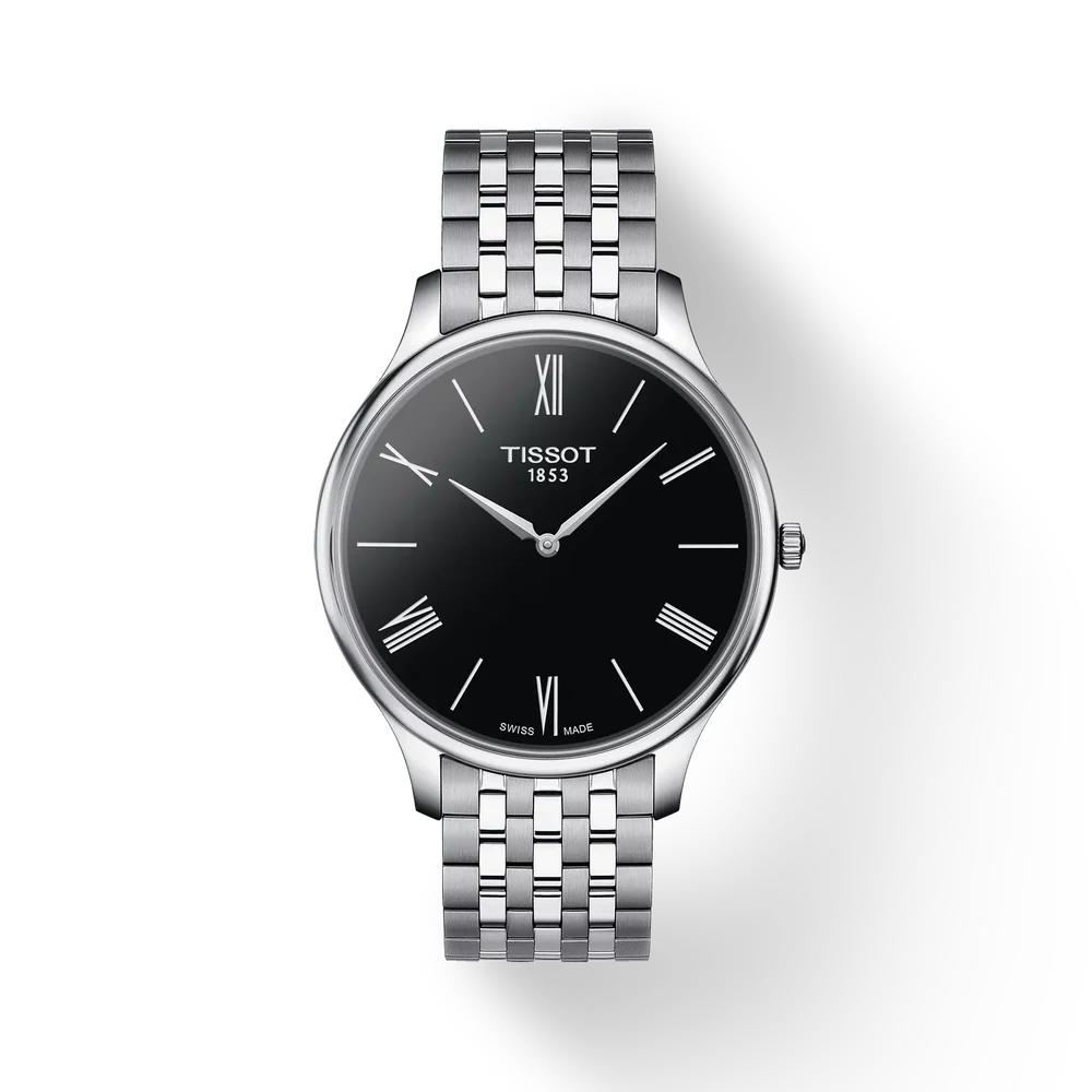 Tissot Tradition 5.5 Black Dial Stainless Steel Men's Watch - T063.409.11.058.00