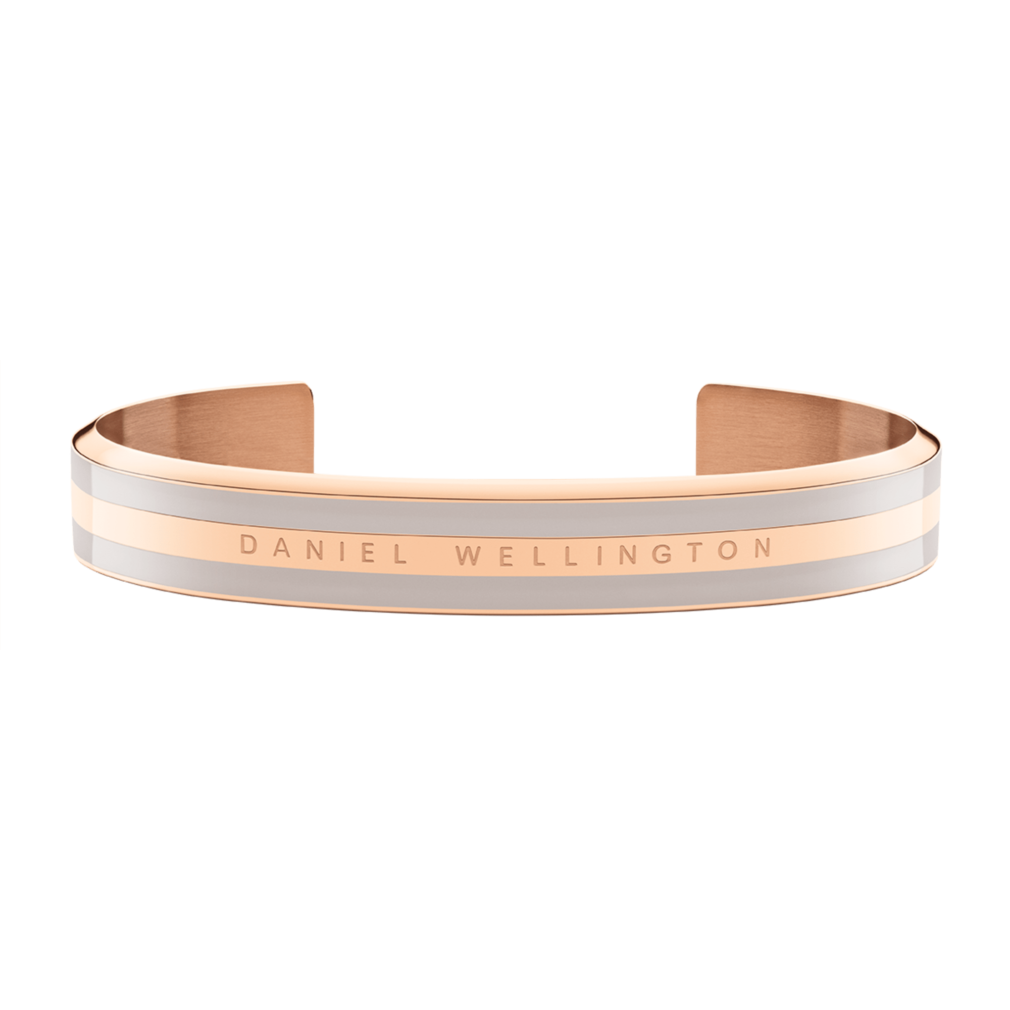 Daniel Wellington Classic Desert Sand rose gold bracelet displayed on green background