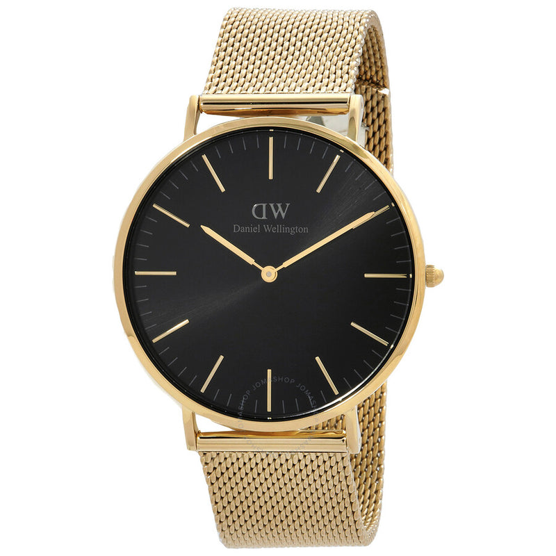 Daniel Wellington Classic Mesh Onyx Quartz Black Dial Men's Watch DW00100631 - The Watches Men & Co