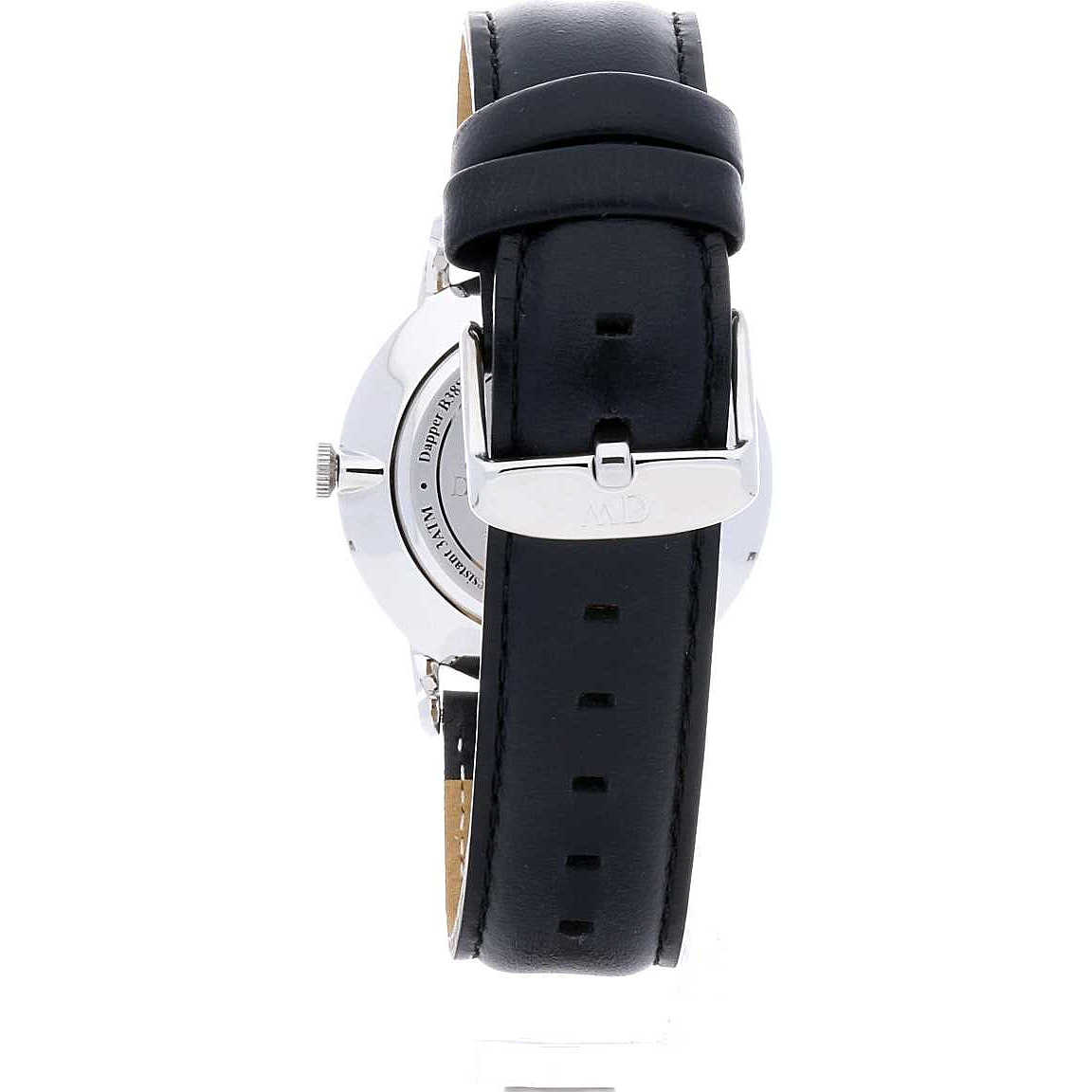 Daniel Wellington Dapper Sheffield watch side view displaying caseback and strap detail