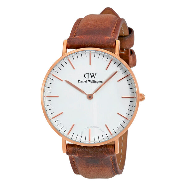 Daniel Wellington Durham White Dial Ladies Watch DW00100111 - The Watches Men & Co