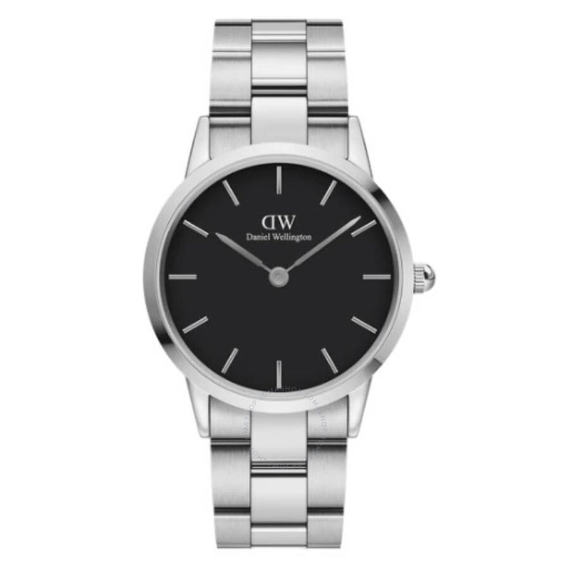 Daniel Wellington Iconic Link Quartz Black Dial Ladies Watch DW00100208 - The Watches Men & Co