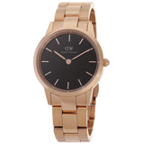 Daniel Wellington Iconic Link Quartz Black Dial Ladies Watch DW00100212 - The Watches Men & Co