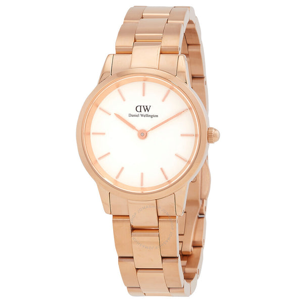 Daniel Wellington Iconic Link Quartz White Dial Ladies Watch DW00100213 - The Watches Men & Co