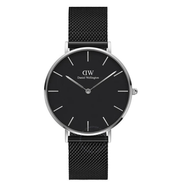 Daniel Wellington Petite Ashfield Quartz Black Dial Ladies Watch DW00100308 - The Watches Men & Co