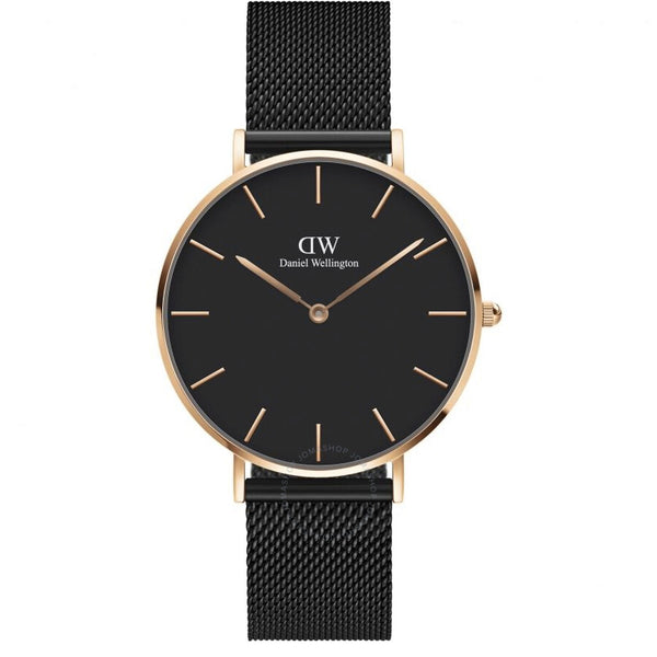 Daniel Wellington Petite Ashfield Quartz Black Dial Unisex Watch DW00100307 - The Watches Men & Co