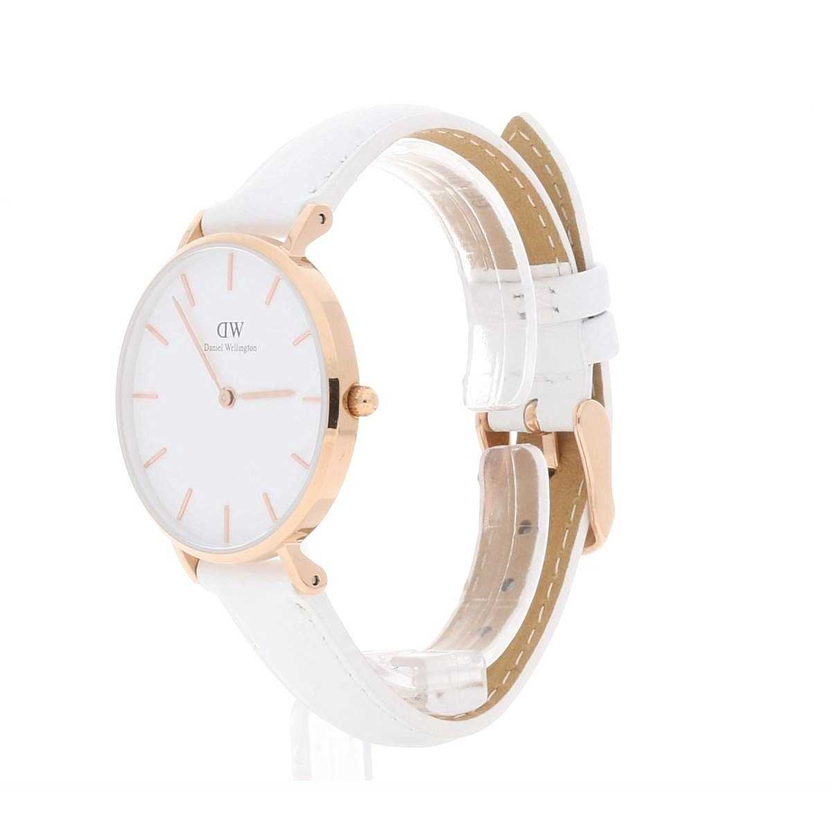 Daniel Wellington Petite Bondi 32mm Rose Gold Bezel White Genuine Leather Women's Watch - DW00100189