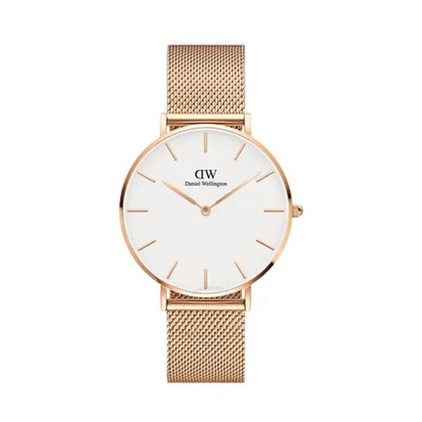 Daniel Wellington Petite Melrose Quartz Eggshell White Dial Ladies Watch DW00100305 - The Watches Men & Co