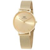 Daniel Wellington Petite Quartz Gold Dial Ladies Watch DW00100474 - The Watches Men & Co