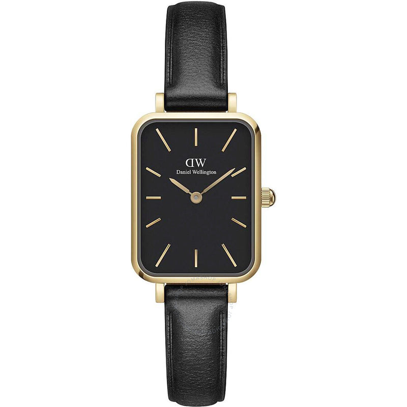 Daniel Wellington Quadro Pressed Sheffield Quartz Black Dial Ladies Watch DW00100560 - The Watches Men & Co