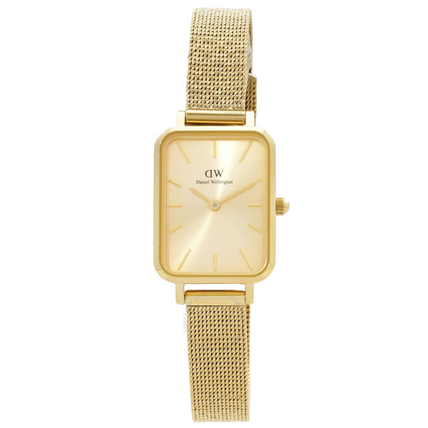 Daniel Wellington Quadro Quartz Gold Dial Ladies Watch DW00100485 - The Watches Men & Co