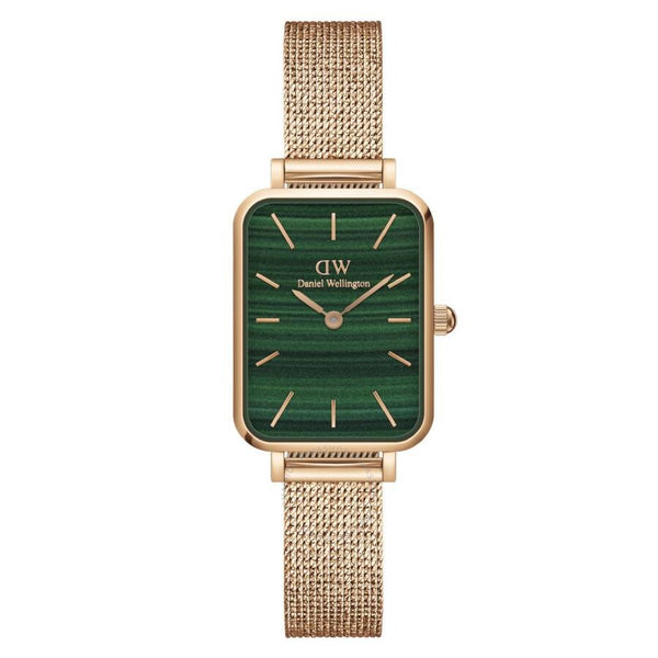 Daniel Wellington Quadro Quartz Green Dial Ladies Watch DW00100437 - The Watches Men & Co