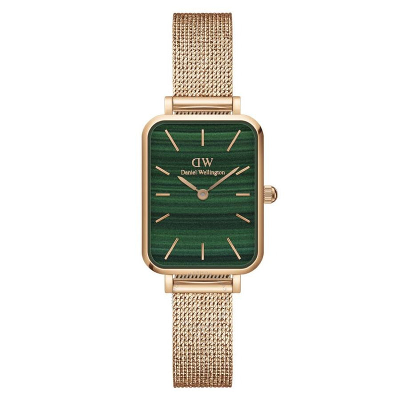 Daniel Wellington Quadro Quartz Green Dial Ladies Watch DW00100437 - The Watches Men & Co