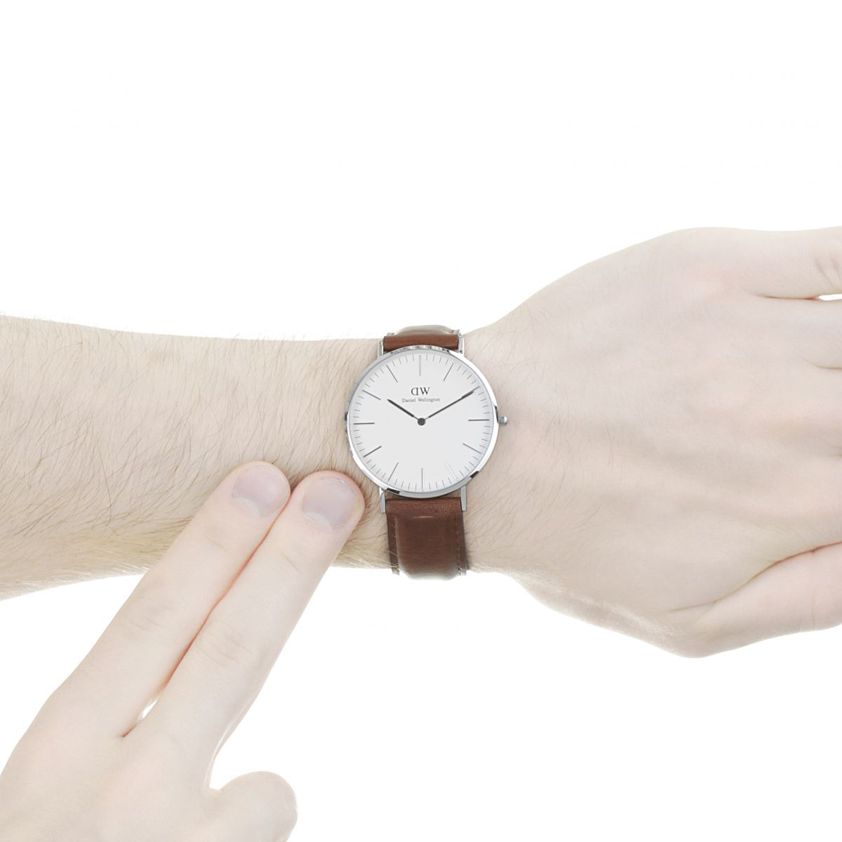 Daniel Wellington White Classic St Mawes 40mm Men's Silver Watch DW00100021 - The Watches Men