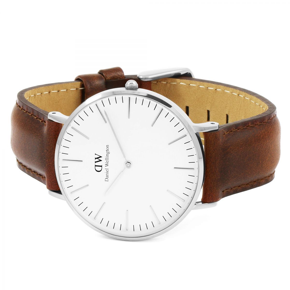 Daniel Wellington White Classic St Mawes 40mm Men's Silver Watch DW00100021 - The Watches Men