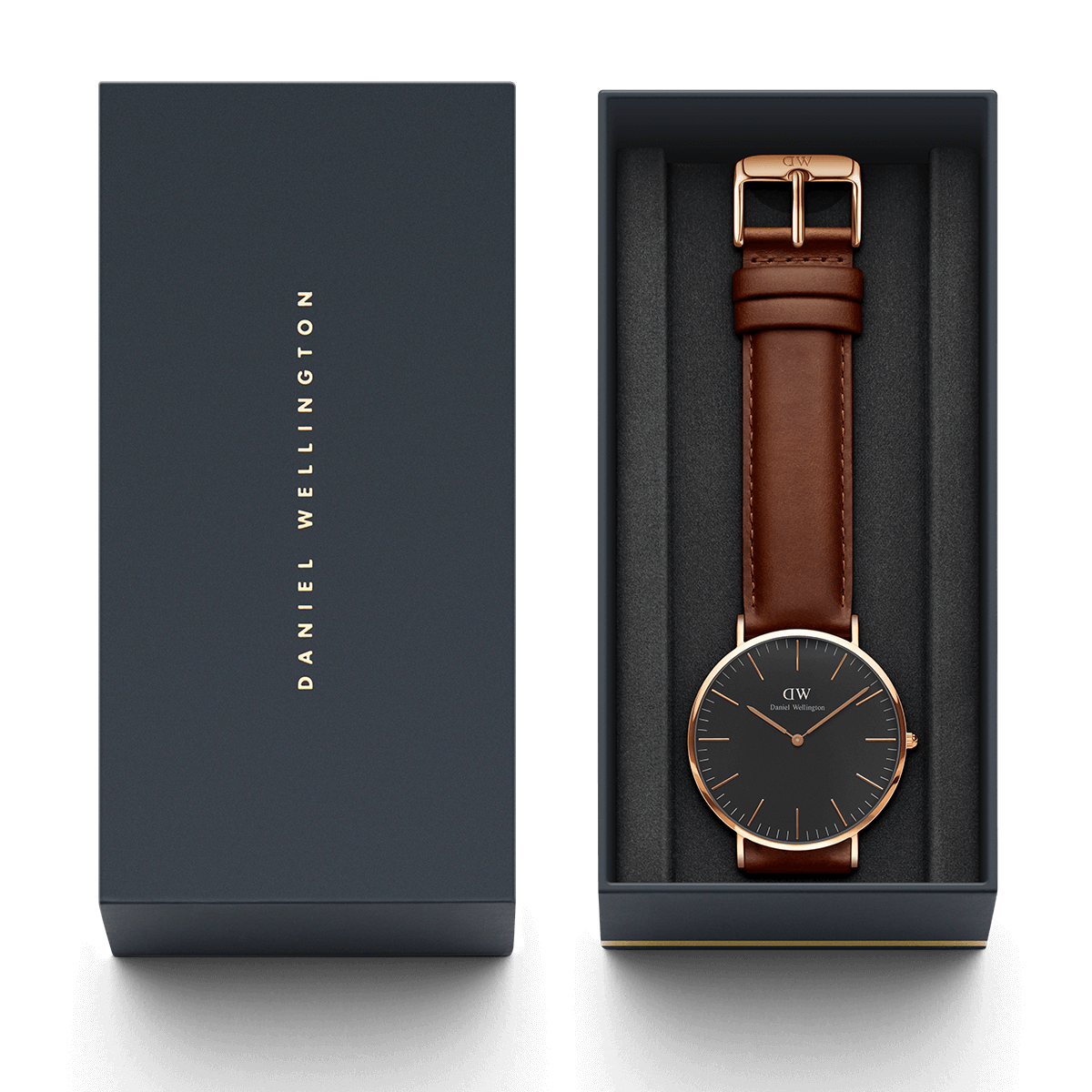 Daniel Wellington St Mawes watch in retail packaging with owner's guide and accessories
