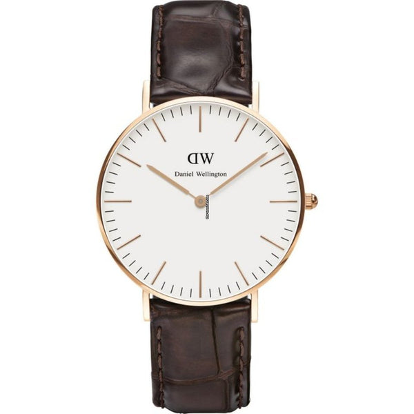 Daniel Wellington White Classic York 36mm Women's Gold Watch DW00100038