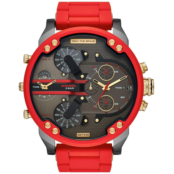 Diesel Mr Daddy 2.0 Two-Hand Red Stainless Steel Watch DZ7430 (DEFECT)