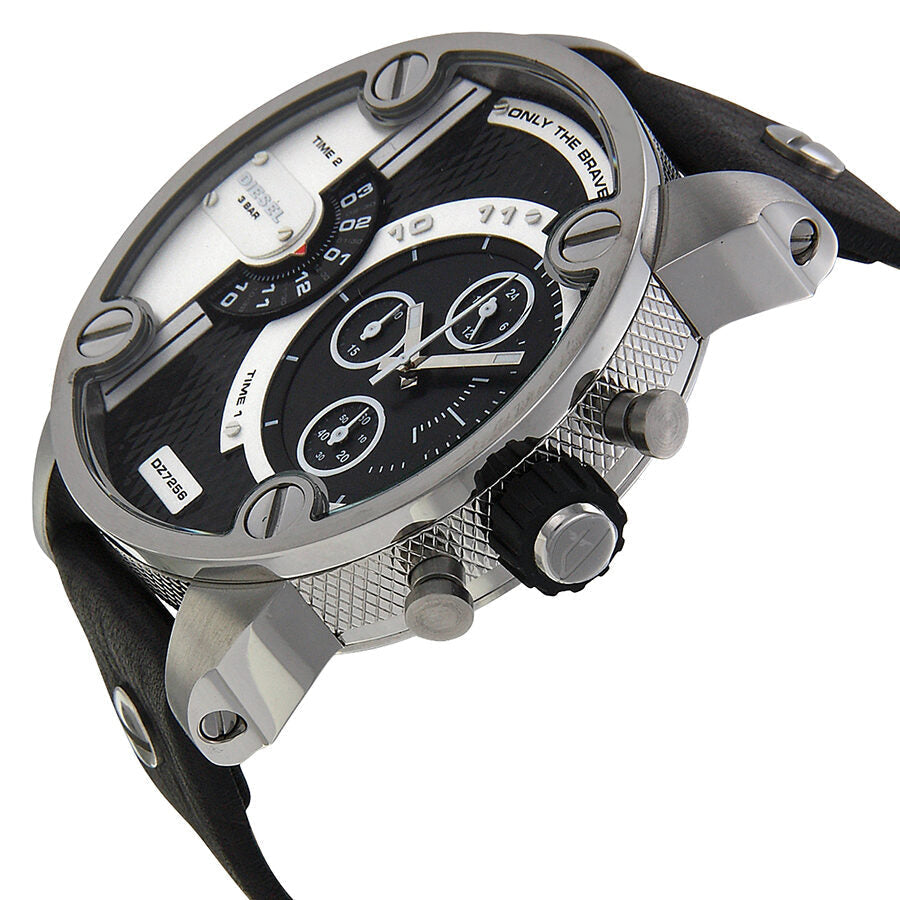 Diesel Little Daddy Black and Grey Dial Men's Watch #DZ7256 - The Watches Men & CO #2