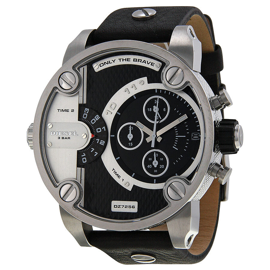 Diesel Little Daddy Black and Grey Dial Men's Watch #DZ7256 - The Watches Men & CO